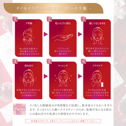 B no SOL ビノソル BnoSOL_14_ナノモイスチャー美容液_使い方手順